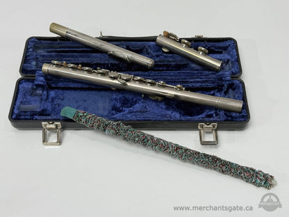 Vintage Artley 17-O Flute with Case Three Piece Design Made in USA