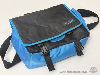 Nintendo Wii U Console Carrying Bag Blue and Black Travel Case