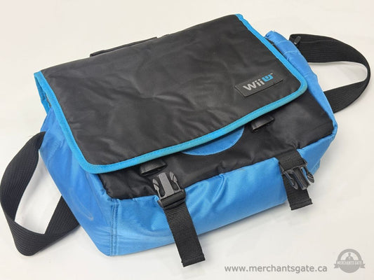 Nintendo Wii U Console Carrying Bag Blue and Black Travel Case