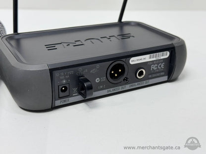 Shure PGX4 Wireless Receiver + PGX2 Handheld Mic System – Tested Power On – No Adapter – AS-IS