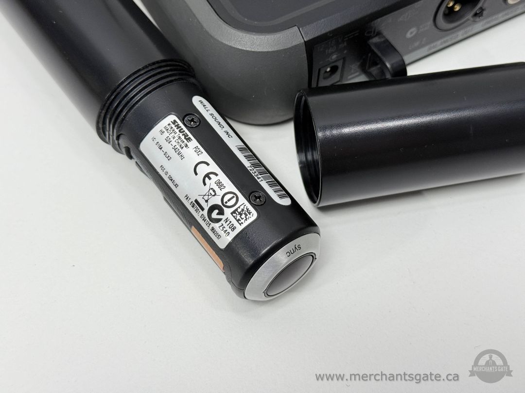 Shure PGX4 Wireless Receiver + PGX2 Handheld Mic System – Tested Power On – No Adapter – AS-IS