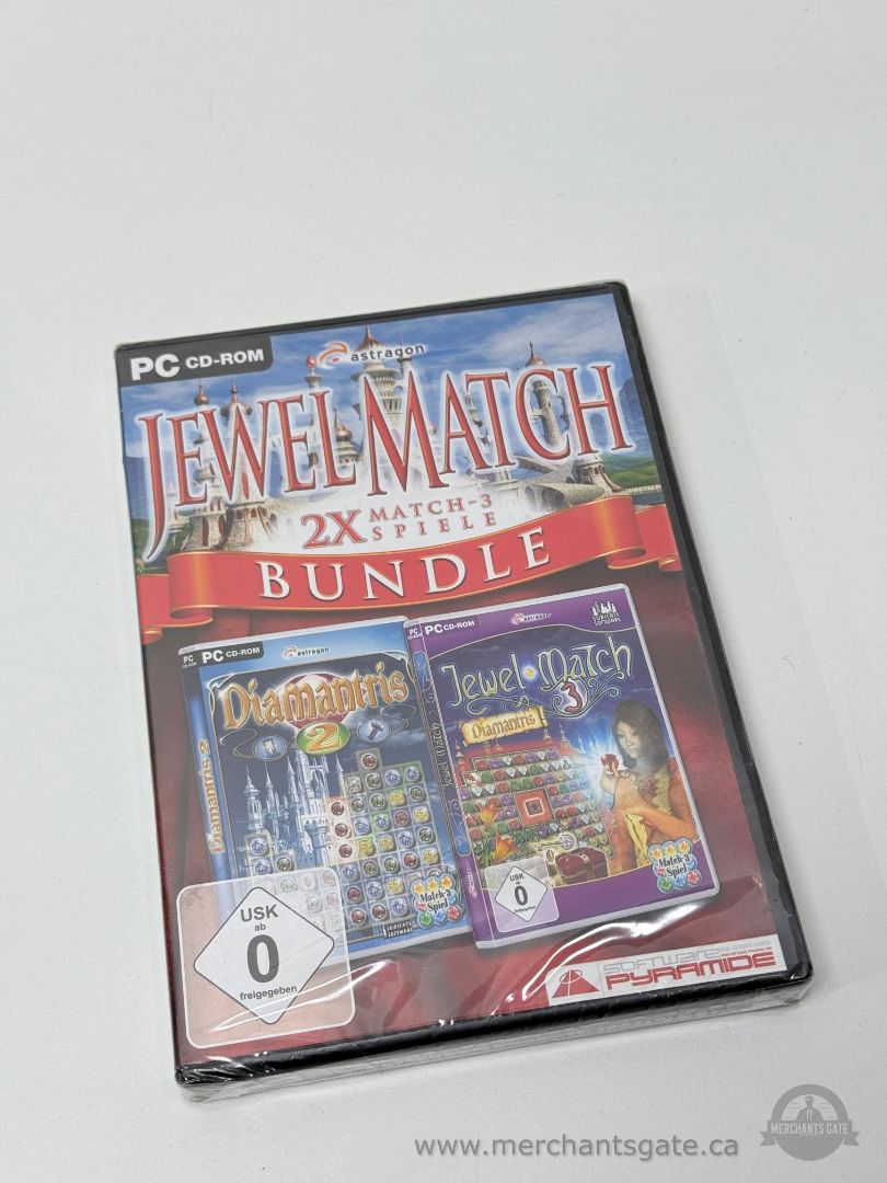 2010 Jewel Match Bundle: Jewel Match 3 + Diamantris 2 (Factory Sealed, Old Stock)