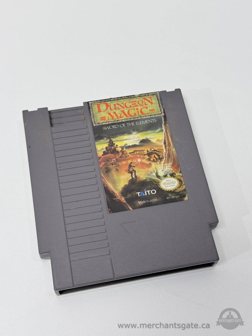 Dungeon Magic Sword of the Elements Nintendo NES Action RPG Game (1990)