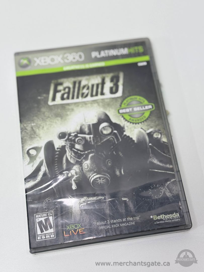 Fallout 3 Platinum Hits Xbox 360 Action RPG Game (2008)