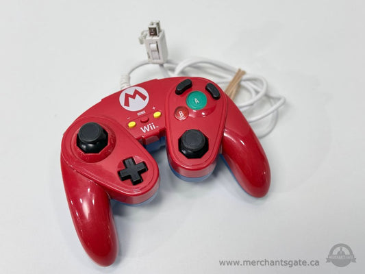 Nintendo Wii Classic Controller Pro Mario Edition Red