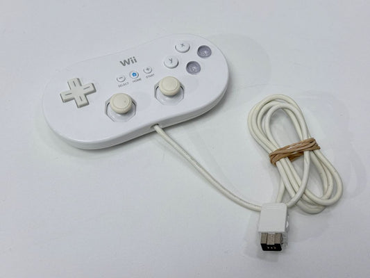Wii Classic Controller White Wired Gamepad with Cable for Nintendo Wii Console