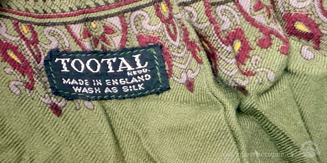 Vintage Tootal Paisley Silk Scarf Made In England 42 x 10 Inches
