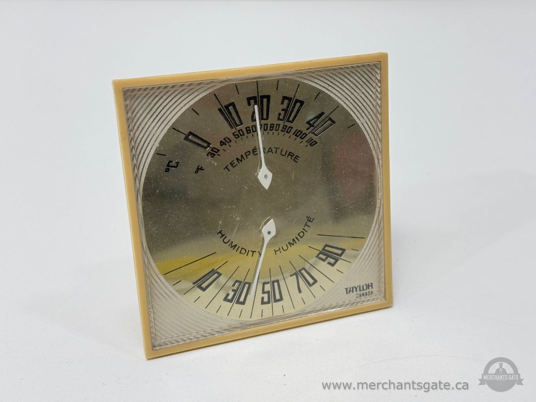 Vintage Taylor Canada Temperature And Humidity Gauge Thermometer Hygrometer