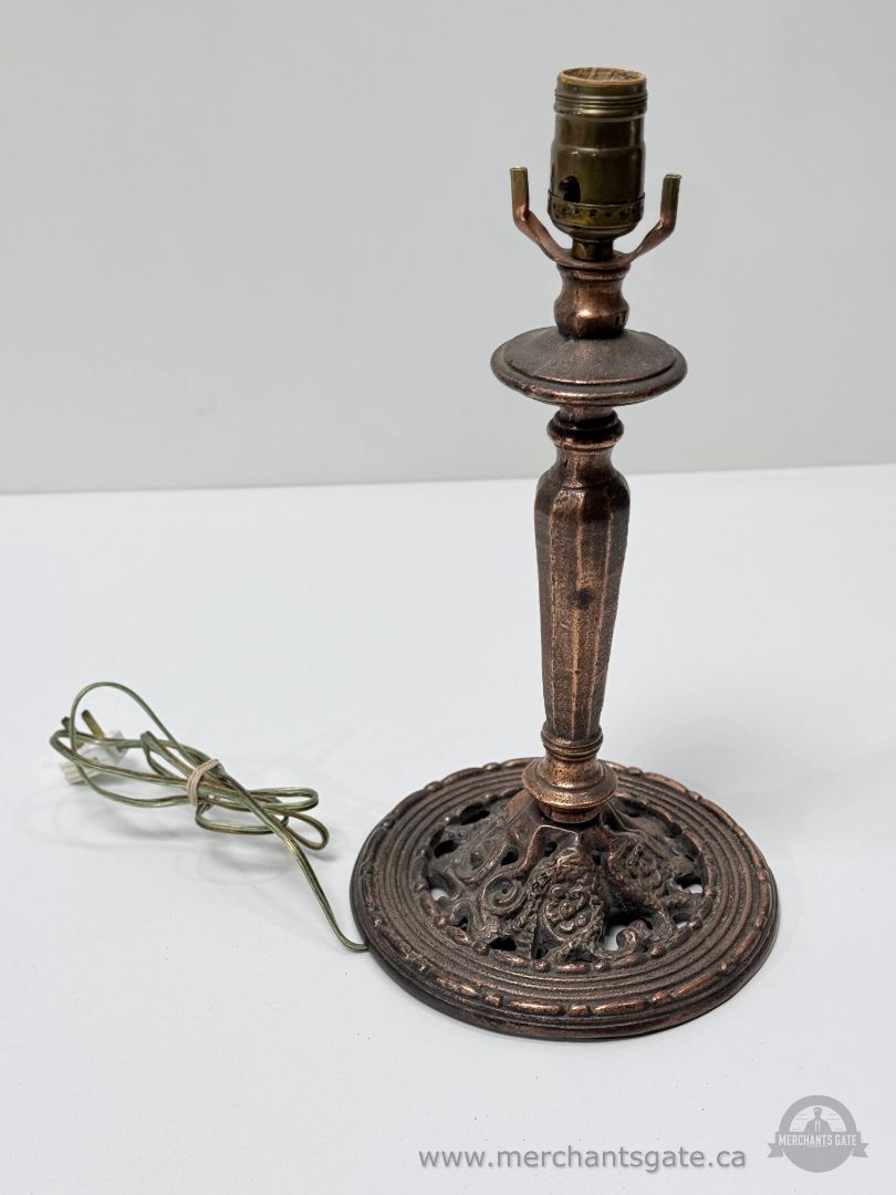 Vintage Elton And Girit Cast Metal Table Lamp Base Ornate Design