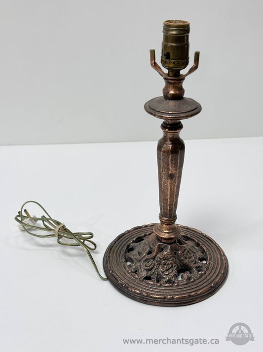 Vintage Elton And Girit Cast Metal Table Lamp Base Ornate Design
