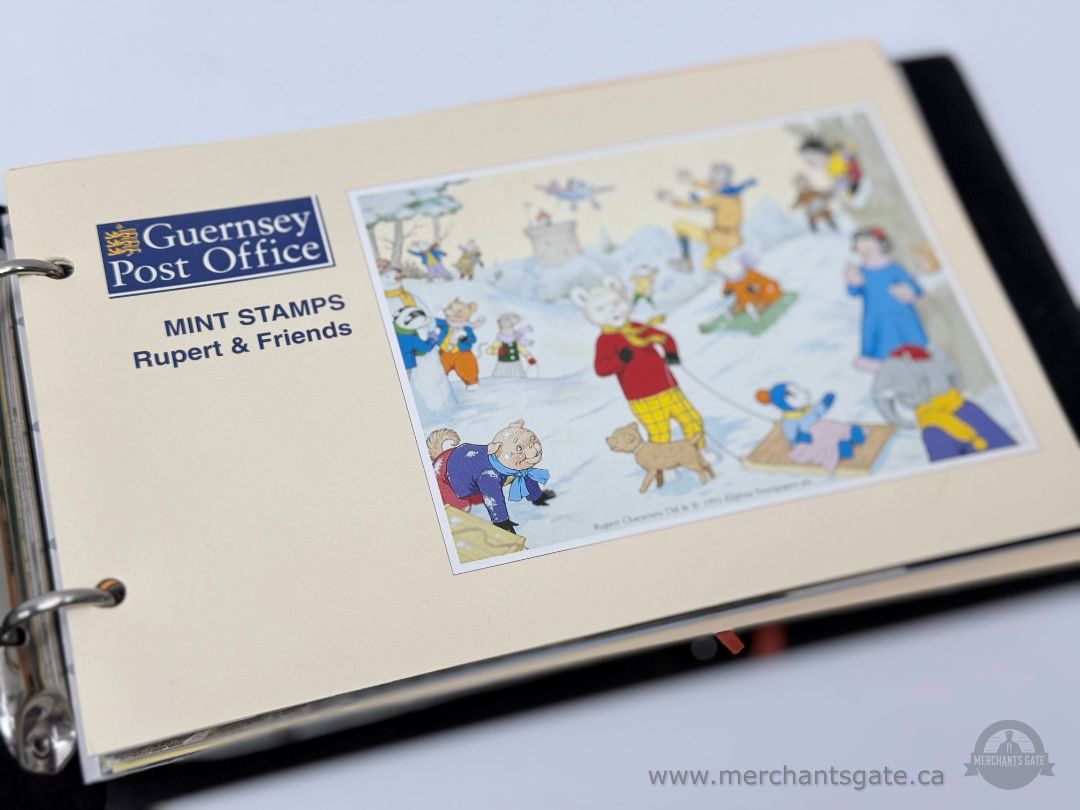 Guernsey Post Office Mint Stamp Album Complete Rupert & Friends + Themed Sets