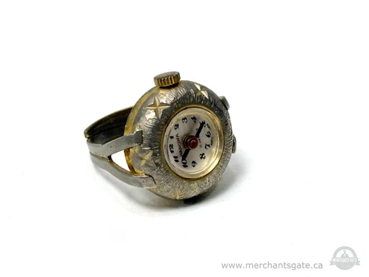 Vintage Hanowa Swiss Ring Watch 17 Jewels Mechanical Not Working