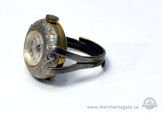 Vintage Hanowa Swiss Ring Watch 17 Jewels Mechanical Not Working