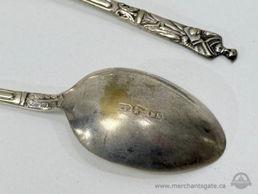 Vintage EPNS Silver Plated Teaspoons Set of Five Ornate Handle Pattern