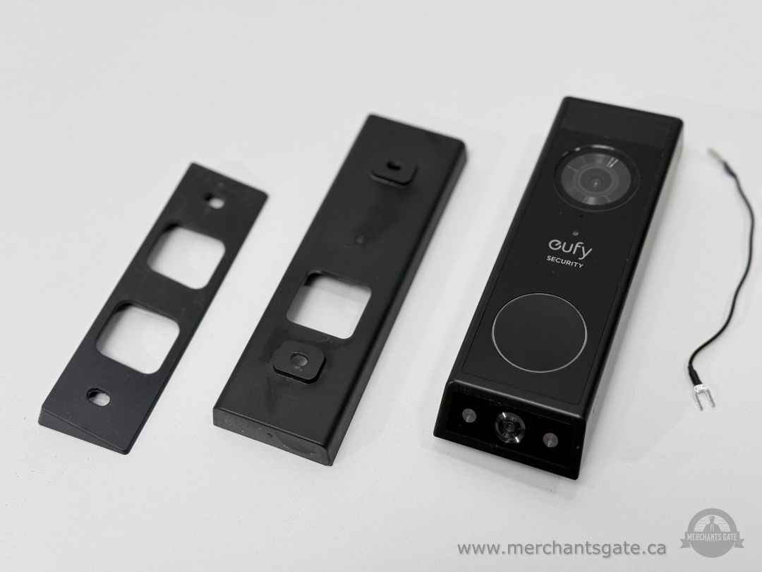 Eufy Security Video Doorbell Camera Wired Black With Mounting Plates