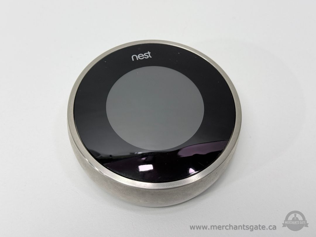 Google Nest 2nd Gen Learning Smart WiFi Thermostat Stainless Steel, Model 02A
