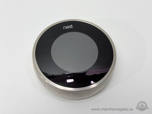 Google Nest 2nd Gen Learning Smart WiFi Thermostat Stainless Steel, Model 02A