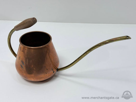 Vintage Tagus Copper Long Spout Watering Can Made in Portugal 14” Length