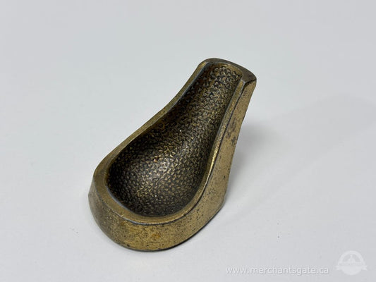 Vintage Brass Match Striker Rest With Textured Interior