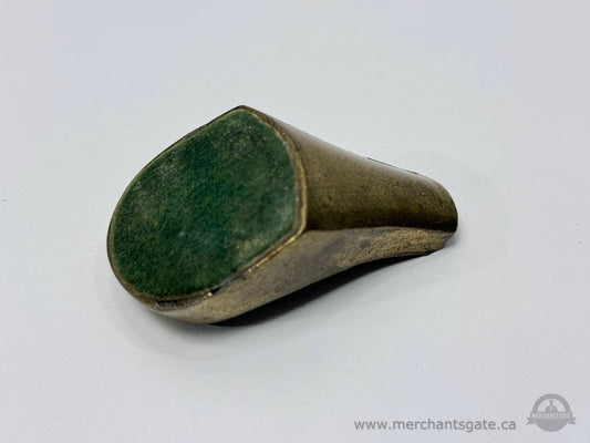 Vintage Brass Match Striker Rest With Textured Interior