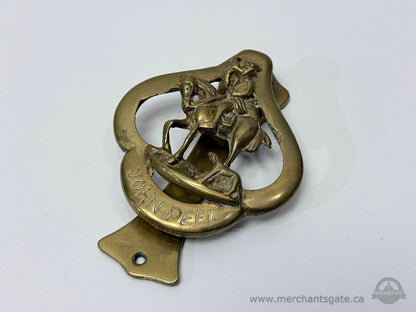 John Peel Solid Brass Door Knocker Horse And Rider Traditional Antique Style