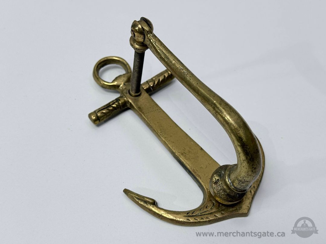 Vintage Brass Ship Anchor Door Knocker Nautical Maritime Hardware