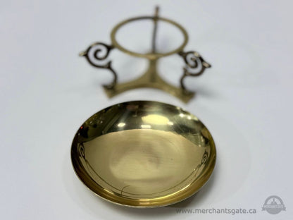 Brass Finger Bowl On Pedestal Stand Vintage Tableware