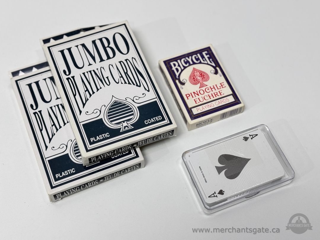 Playing Card Lot with Jumbo Plastic Playing Cards Bicycle Pinochle Euchre Deck