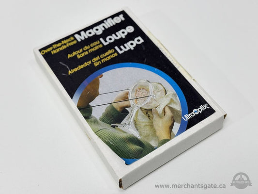 Vintage Ultrapix Hands-Free Magnifier Loupe 2x Neck Worn Optical Magnifier / New Old Stock