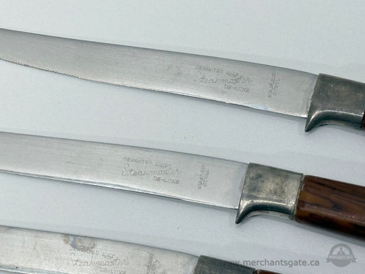 Vintage Serrated Steak Knife Set “Steakmaster De-Luxe” 4-Piece Mid-Century / Barrhaven