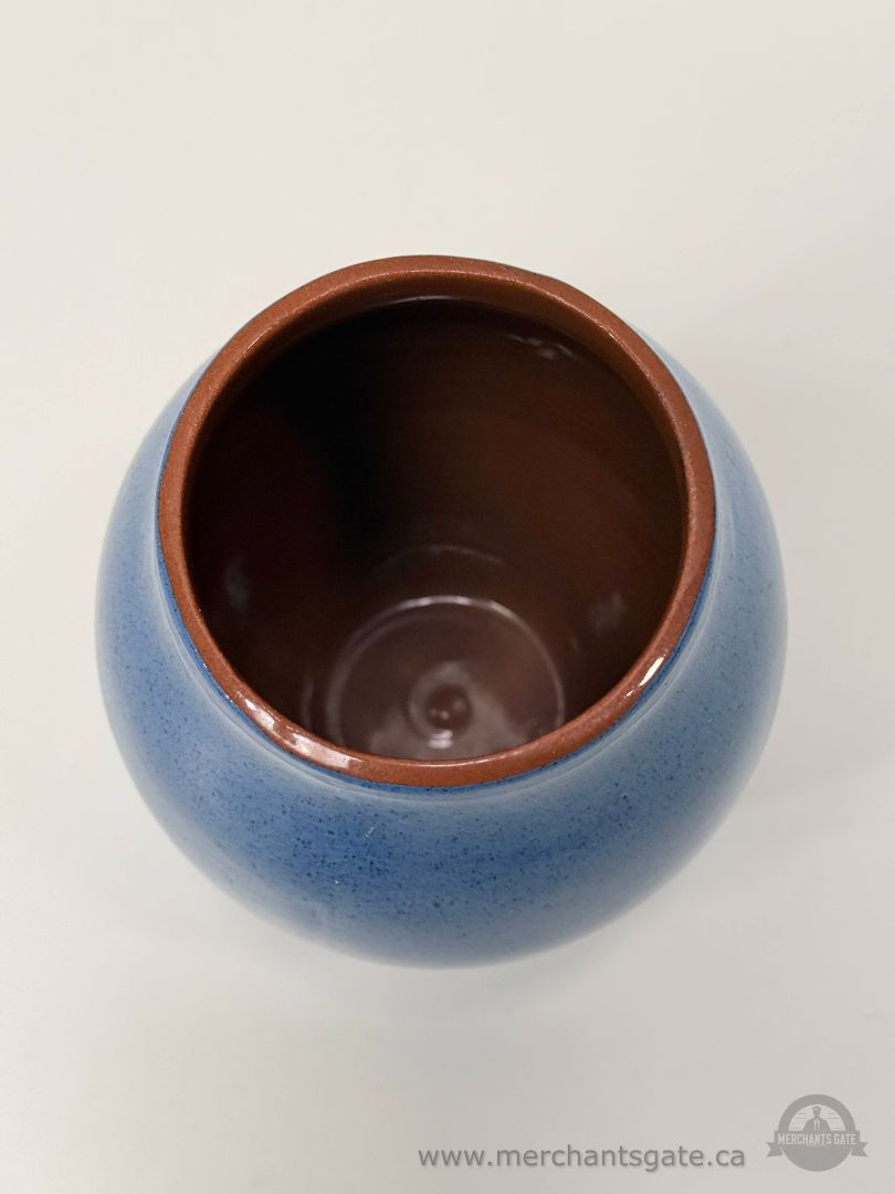 Vintage Haeger Pottery Blue Speckled Vase Mid-Century Modern USA 7” Tall