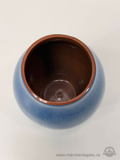 Vintage Haeger Pottery Blue Speckled Vase Mid-Century Modern USA 7” Tall