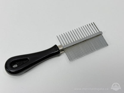 Vintage Made in England Double-Sided Metal Comb Grooming Tool