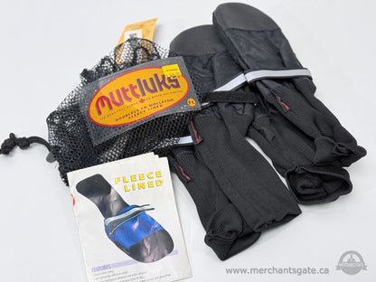 Muttluks Fleece Lined Dog Boots Extra Large Black Winter Paw Protection