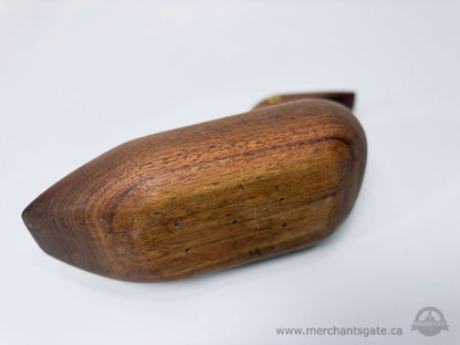Hand Carved Wooden Duck Decoy Sculpture Solid Wood Decorative Figure