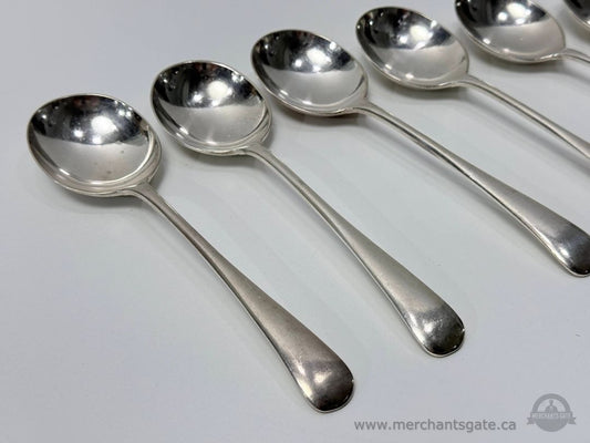 Set of 6 Vintage Silver Plate Spoons 7" Long Hallmarked / Barrhaven