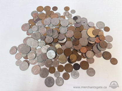 Large Mixed World Coin Lot British + European 1880s–1990s No Silver