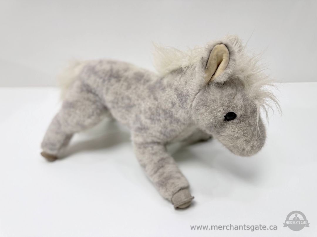 Vintage Gund Plush Horse Gray Stuffed Animal 1986 Soft Toy 14 Inch