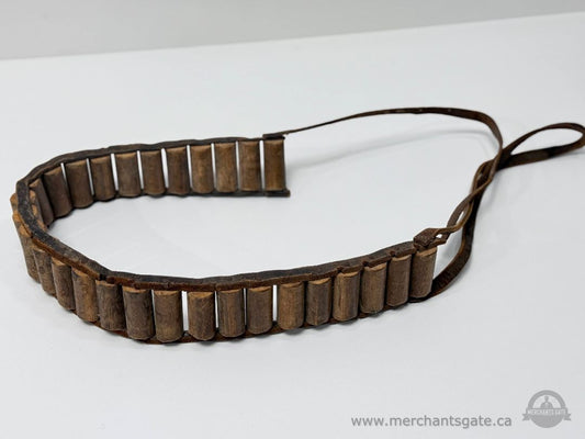 Vintage Wooden Roller Massage Belt With Leather Straps Manual Back And Body Massager