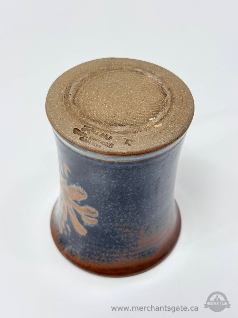 Hand Thrown Studio Pottery Mug Signed Donn Zver Canadian Pottery Stoneware Coffee Cup