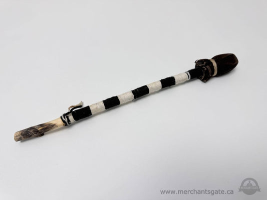 Handmade Drum Beater Leather Wrapped Wood Drum Mallet 15.5” Long