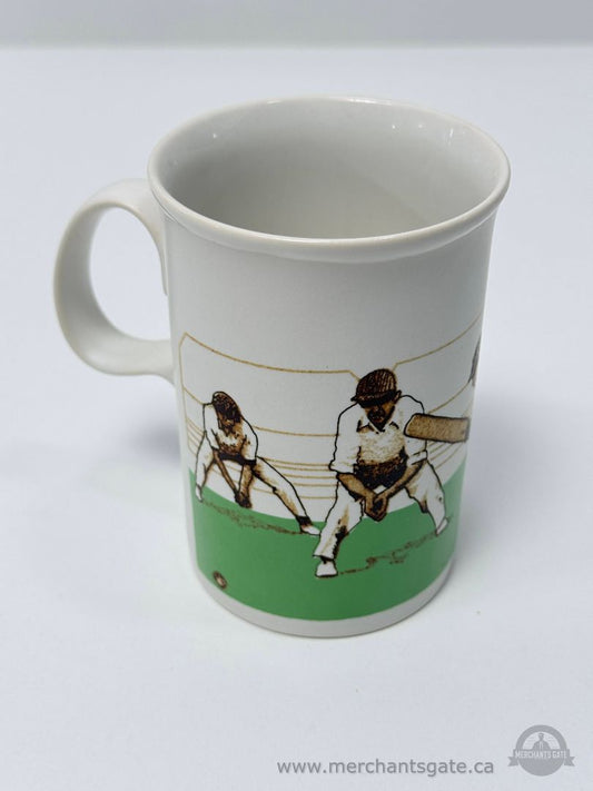 Vintage Dunoon Ceramics Cricket Mug Made in Scotland Stoneware Sports Design