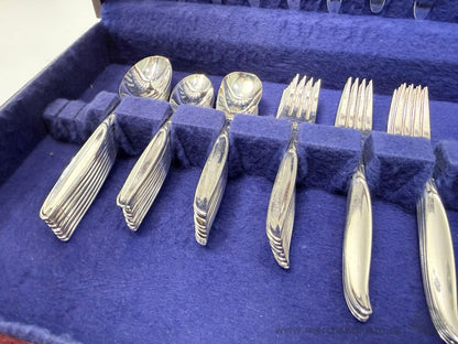 Vintage Silverplate Flatware Chest with Contents – Mixed Antique + Vintage Lot