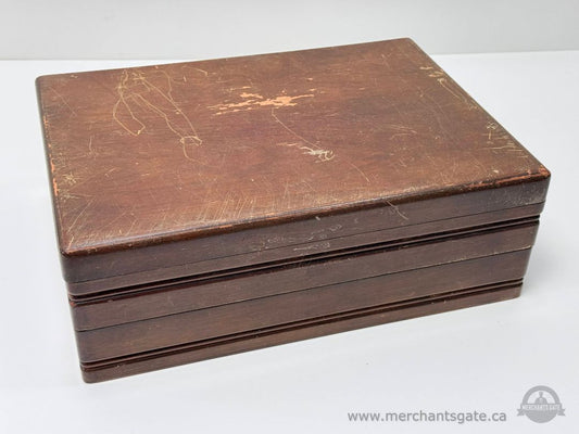 Vintage Silverplate Flatware Chest with Contents – Mixed Antique + Vintage Lot