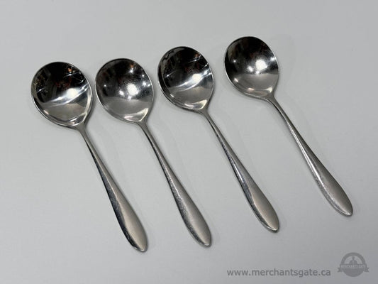 Set of 4 Browns 18/10 Stainless Steel Spoons Tapered Handle
