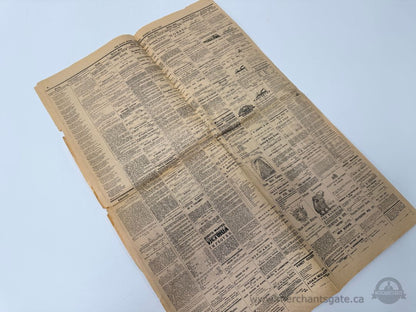1867 Toronto Globe Newspaper – July 1 Confederation Issue – Original Period Paper