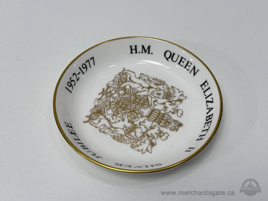 Royal Worcester Queen Elizabeth II Silver Jubilee 1952–1977 Fine Bone China Dish