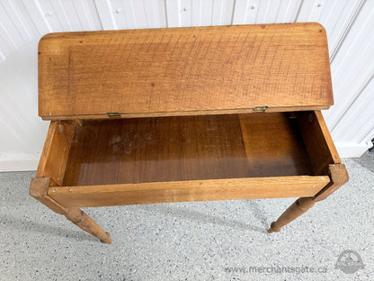 Antique Oak Lift-Top Writing Table Utility Desk c.1900–1930