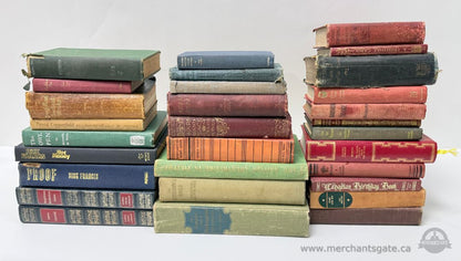 30 Vintage Hardcover Books – Dickens, Christie, Poetry, Antique Cloth Bindings