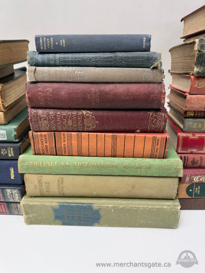 30 Vintage Hardcover Books – Dickens, Christie, Poetry, Antique Cloth Bindings
